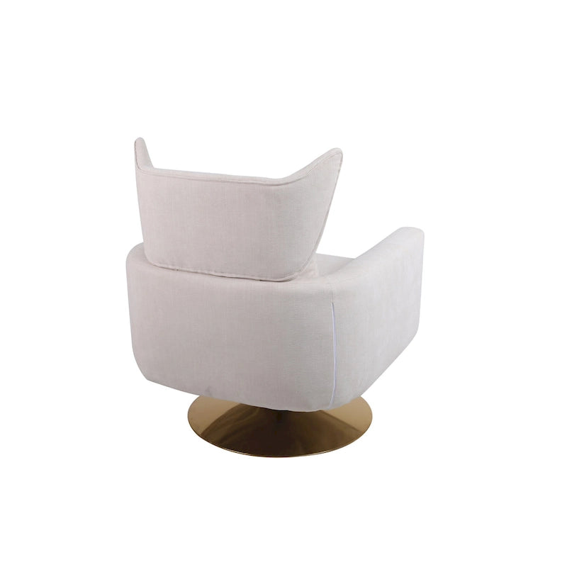 Fauteuil d'appoint pivotant à 360 degrés style milieu du siècle