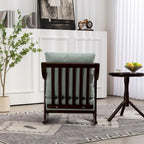 Fauteuil à bascule moderne recouvert de tissu tissé avec structure en bois massif