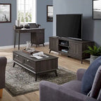 Table basse centrale Caffoz avec deux tiroirs entièrement extensibles