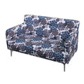 Emma Blue Flower Pattern Print Fabric Modern Loveseat