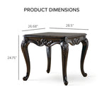 Table d'appoint Clarissa traditionnelle en bois massif avec pieds sculptés, de la marque Furniture of America