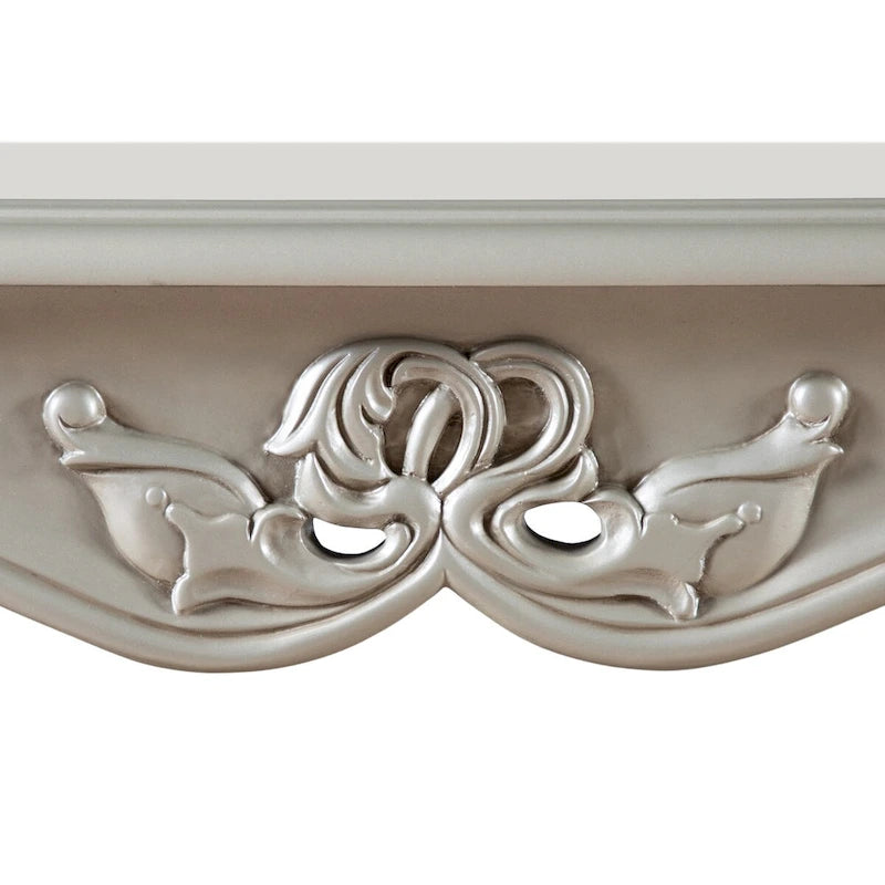 Table d'appoint Clarissa traditionnelle en bois massif avec pieds sculptés, de la marque Furniture of America