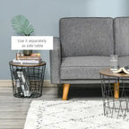 Ensemble de 2 tables d'appoint gigognes avec rangement, tables basses rondes décoratives avec plateau amovible pour salon et chambre.