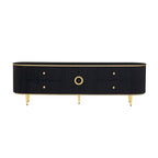 Meuble TV moderne pour téléviseurs jusqu'à 80 pouces, centre multimédia avec 4 tiroirs et 1 placard