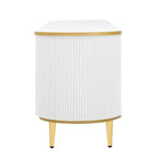 Meuble TV moderne pour téléviseurs jusqu'à 80 pouces, centre multimédia avec 4 tiroirs et 1 placard