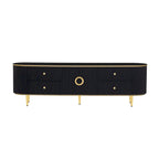 Meuble TV moderne pour téléviseurs jusqu'à 80 pouces, centre multimédia avec 4 tiroirs et 1 placard