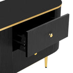 Meuble TV moderne pour téléviseurs jusqu'à 80 pouces, centre multimédia avec 4 tiroirs et 1 placard