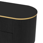 Meuble TV moderne pour téléviseurs jusqu'à 80 pouces, centre multimédia avec 4 tiroirs et 1 placard