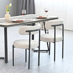 Chaises de salle à manger bouclées, style moderne du milieu du siècle, lot de 2