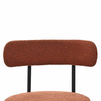 Chaises de salle à manger bouclées, style moderne du milieu du siècle, lot de 2