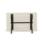 Ensemble de salle à manger East West Furniture - table de cuisine et chaises de salle à manger empilables - Noir brossé (Options de pièces et de sièges)