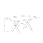 Ensemble de salle à manger East West Furniture - table de cuisine et chaises de salle à manger empilables - Noir brossé (Options de pièces et de sièges)