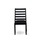 Ensemble de salle à manger East West Furniture - table de cuisine et chaises de salle à manger empilables - Noir brossé (Options de pièces et de sièges)