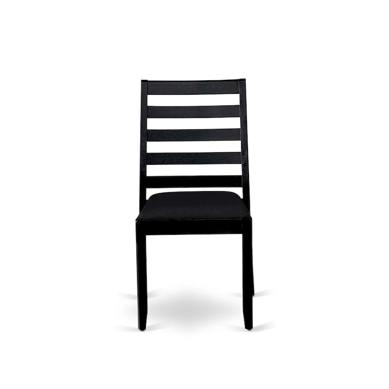 Ensemble de salle à manger East West Furniture - table de cuisine et chaises de salle à manger empilables - Noir brossé (Options de pièces et de sièges)