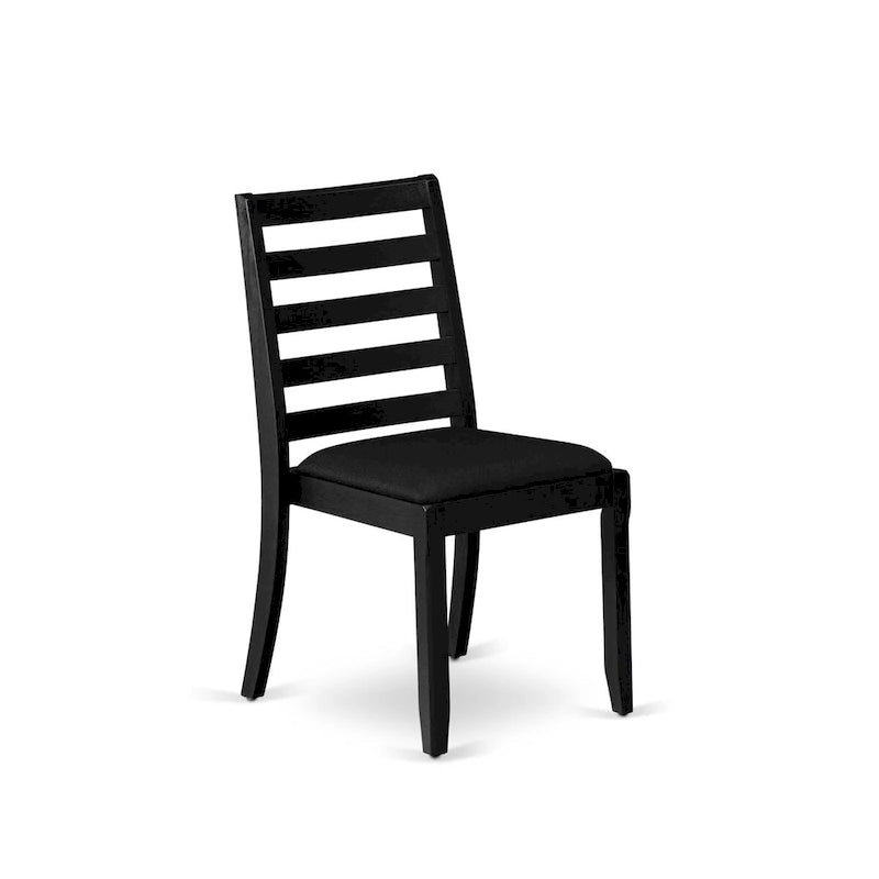 Ensemble de salle à manger East West Furniture - table de cuisine et chaises de salle à manger empilables - Noir brossé (Options de pièces et de sièges)