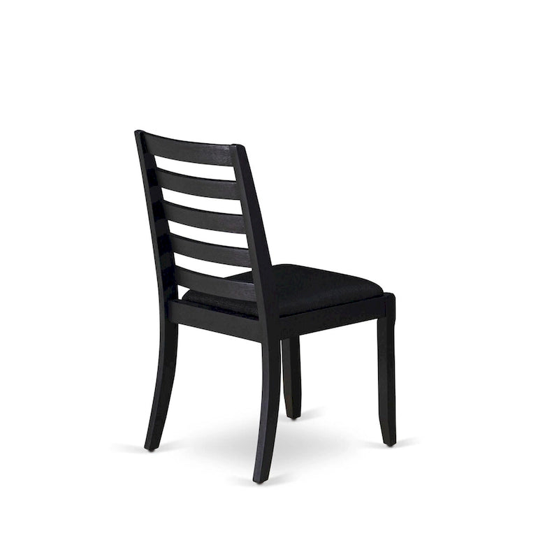 Ensemble de salle à manger East West Furniture - table de cuisine et chaises de salle à manger empilables - Noir brossé (Options de pièces et de sièges)