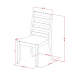 Ensemble de salle à manger East West Furniture - table de cuisine et chaises de salle à manger empilables - Noir brossé (Options de pièces et de sièges)
