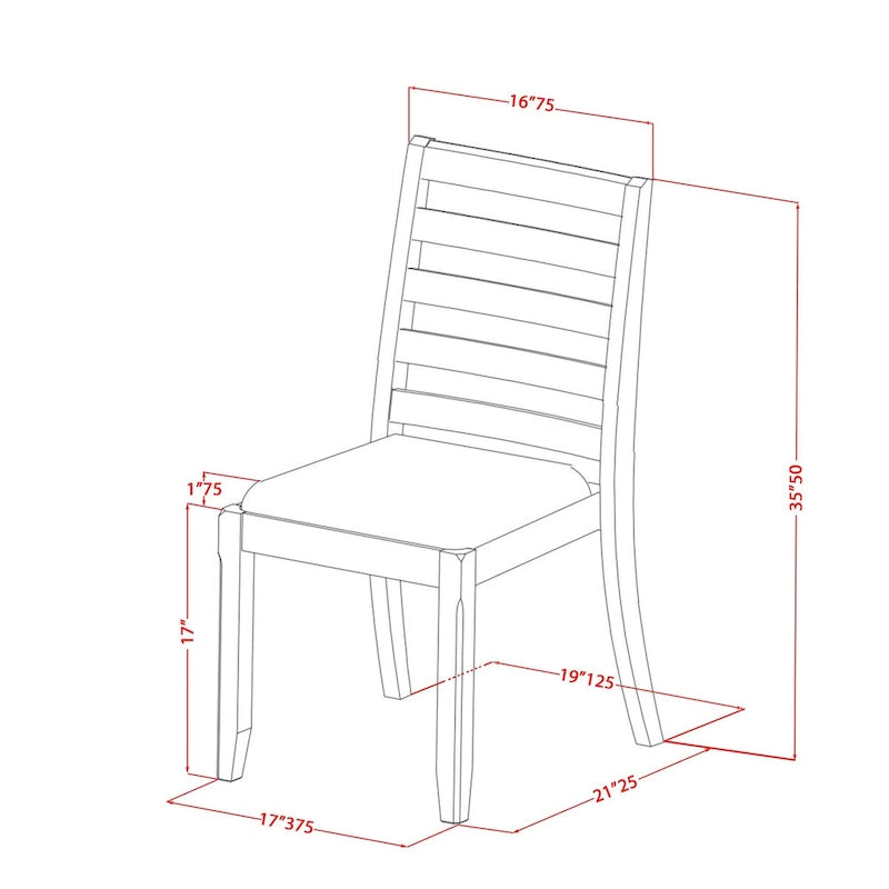 Ensemble de salle à manger East West Furniture - table de cuisine et chaises de salle à manger empilables - Noir brossé (Options de pièces et de sièges)