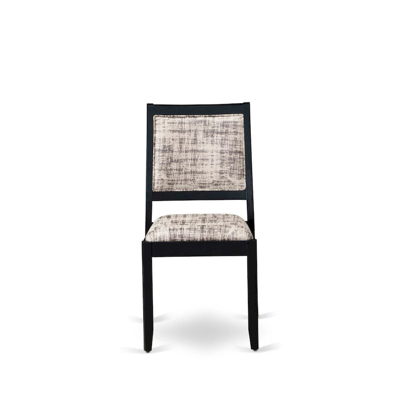 Ensemble de salle à manger East West Furniture - table de cuisine et chaises de salle à manger empilables - Noir brossé (Options de pièces et de sièges)