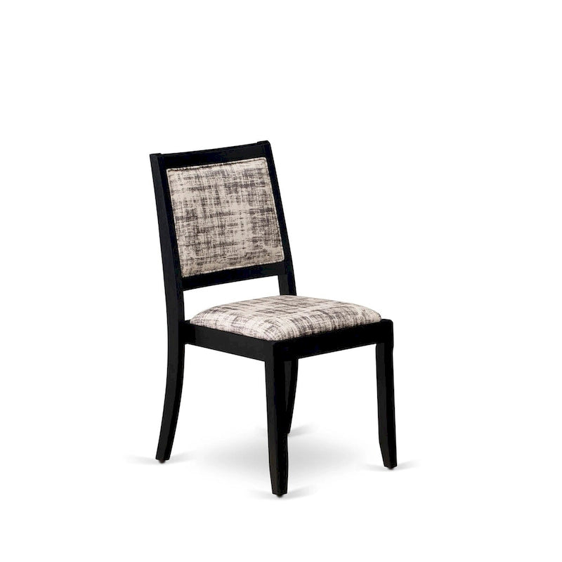 Ensemble de salle à manger East West Furniture - table de cuisine et chaises de salle à manger empilables - Noir brossé (Options de pièces et de sièges)