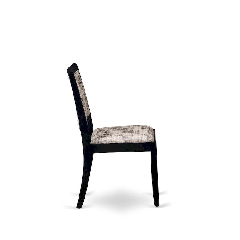 Ensemble de salle à manger East West Furniture - table de cuisine et chaises de salle à manger empilables - Noir brossé (Options de pièces et de sièges)