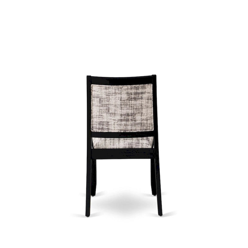 Ensemble de salle à manger East West Furniture - table de cuisine et chaises de salle à manger empilables - Noir brossé (Options de pièces et de sièges)