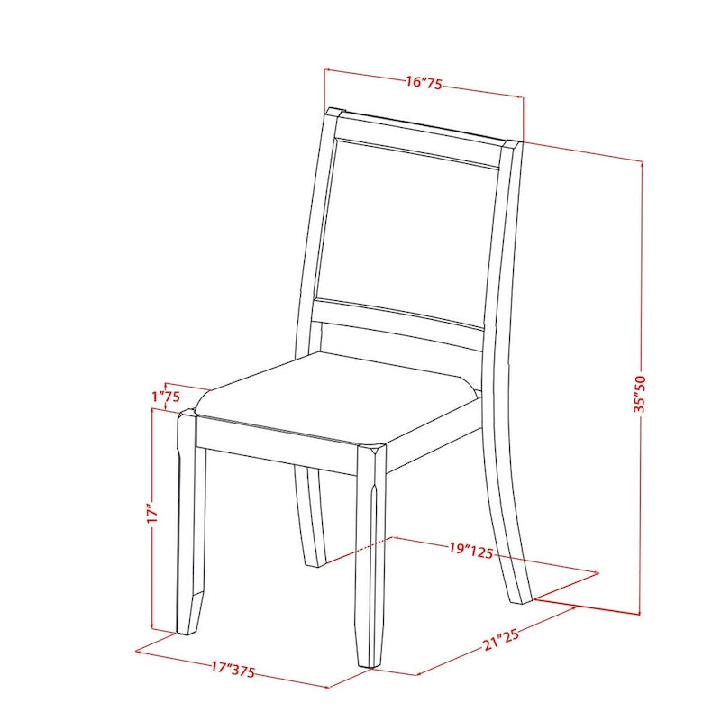 Ensemble de salle à manger East West Furniture - table de cuisine et chaises de salle à manger empilables - Noir brossé (Options de pièces et de sièges)