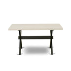 Ensemble de salle à manger East West Furniture - table de cuisine et chaises de salle à manger empilables - Noir brossé (Options de pièces et de sièges)