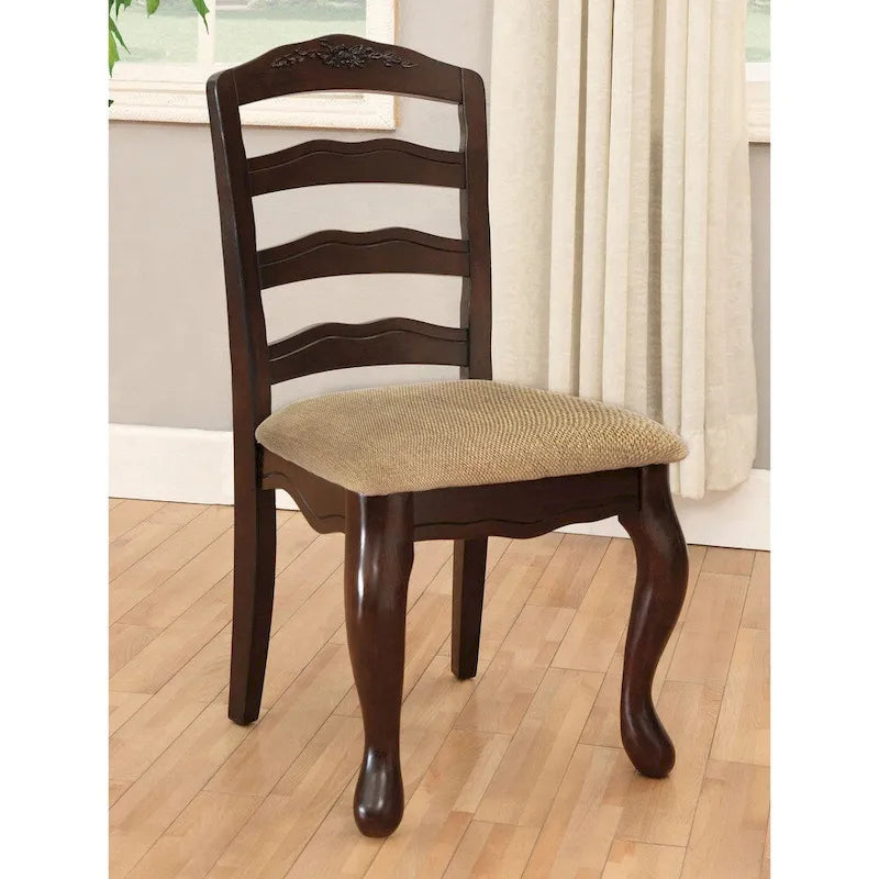 Ensemble de salle à manger traditionnel Shak en bois brun 7 pièces avec rallonge, par Furniture of America