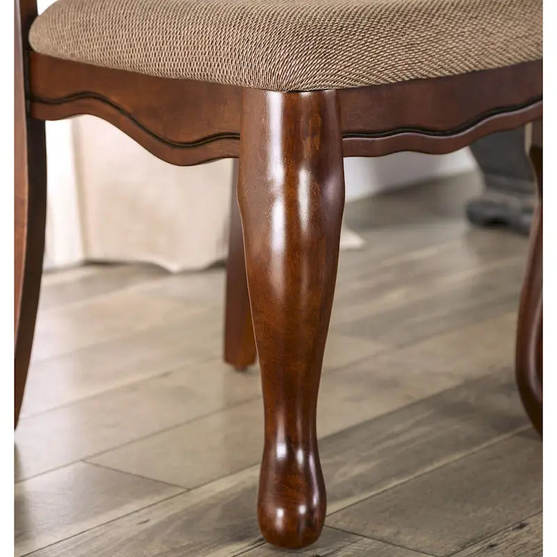 Ensemble de salle à manger traditionnel Shak en bois brun 7 pièces avec rallonge, par Furniture of America