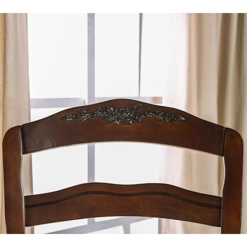 Ensemble de salle à manger traditionnel Shak en bois brun 7 pièces avec rallonge, par Furniture of America