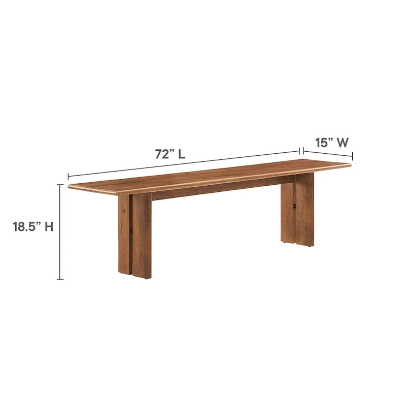 Ensemble table et banc de salle à manger en bois Amistad 86