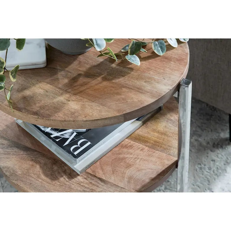 Table d'appoint ronde Kate and Laurel Lamaar - 19x19x25