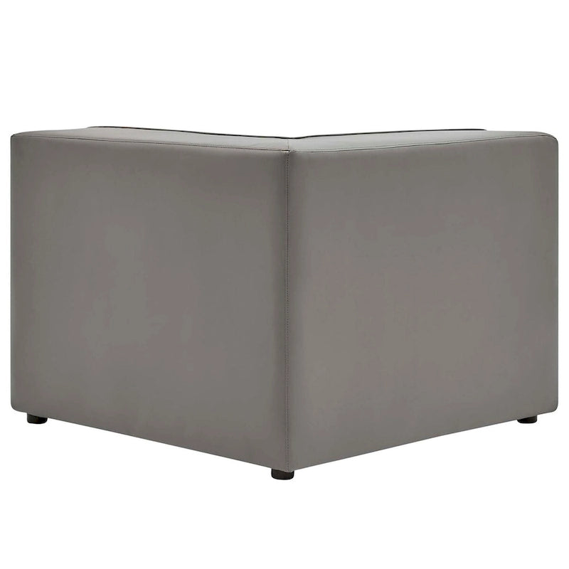 Canapé d'angle 7 pièces Mingle en cuir végétalien