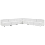 Canapé d'angle 7 pièces Mingle en cuir végétalien