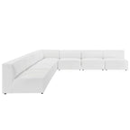 Canapé d'angle 7 pièces Mingle en cuir végétalien