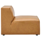 Canapé d'angle 7 pièces Mingle en cuir végétalien