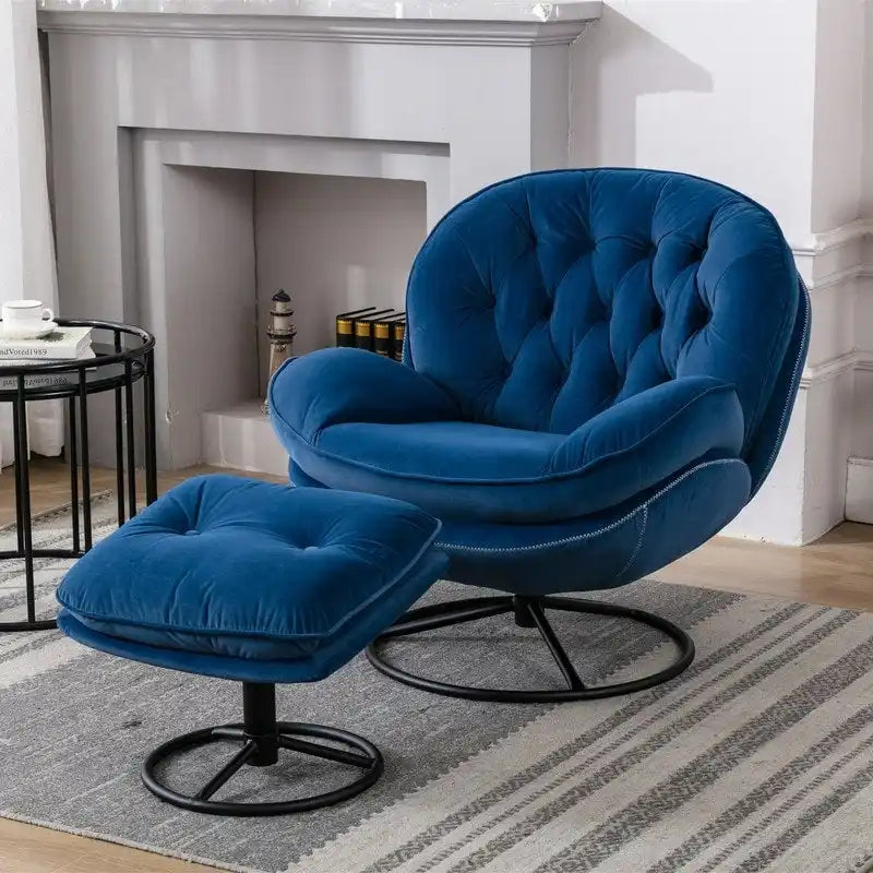 Fauteuil d'appoint gris avec repose-pieds, fauteuil TV, fauteuil de salon