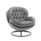 Fauteuil d'appoint gris avec repose-pieds, fauteuil TV, fauteuil de salon