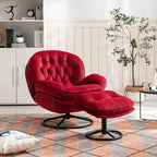 Fauteuil d'appoint gris avec repose-pieds, fauteuil TV, fauteuil de salon