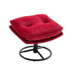 Fauteuil d'appoint gris avec repose-pieds, fauteuil TV, fauteuil de salon