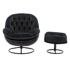 Fauteuil d'appoint gris avec repose-pieds, fauteuil TV, fauteuil de salon