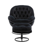 Fauteuil d'appoint gris avec repose-pieds, fauteuil TV, fauteuil de salon
