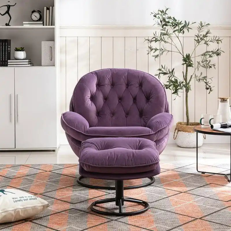 Fauteuil d'appoint gris avec repose-pieds, fauteuil TV, fauteuil de salon