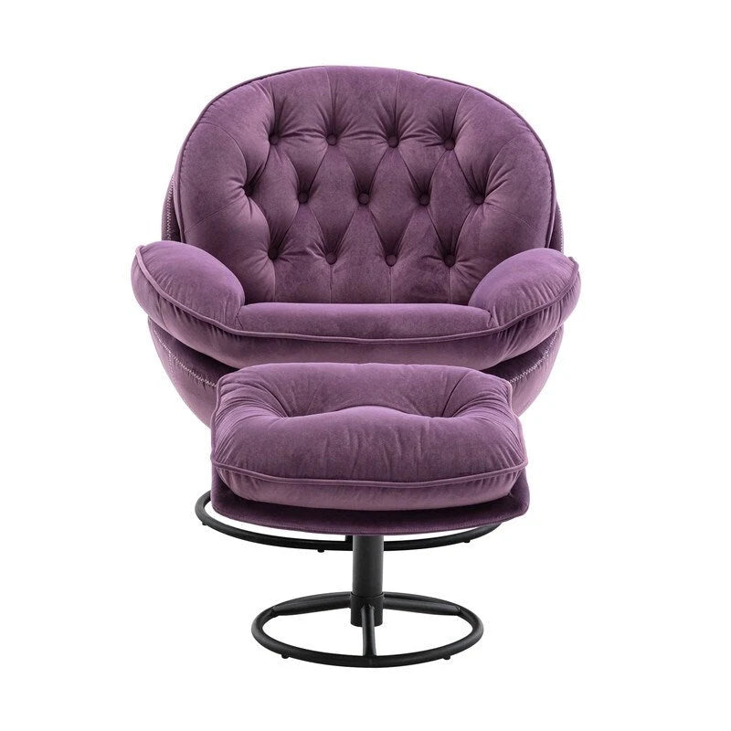 Fauteuil d'appoint gris avec repose-pieds, fauteuil TV, fauteuil de salon