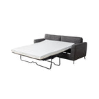 Canapé-lit moderne Luna en similicuir avec matelas à mémoire de forme