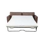 Canapé-lit moderne Luna en similicuir avec matelas à mémoire de forme