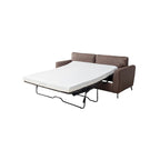 Canapé-lit moderne Luna en similicuir avec matelas à mémoire de forme