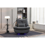 Fauteuil inclinable pivotant à bascule 270°, fauteuil à bascule électrique, port de chargement USB pour chambre d'enfant avec lampe d'ambiance