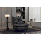 Fauteuil inclinable pivotant à bascule 270°, fauteuil à bascule électrique, port de chargement USB pour chambre d'enfant avec lampe d'ambiance